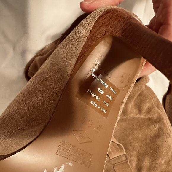 Womens Bakers Y2K Boots Beige Suede Slouch High Heels Sz 6 Mid Calf - Picture 5 of 7